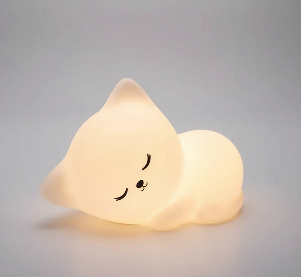 Veilleuse Led Chat en Silicone 7 Couleurs
