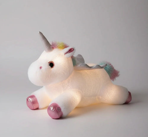 Licorne Veilleuse Peluche Lumières LED